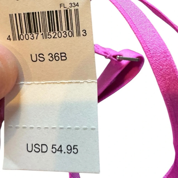 New Aerie Wireless Push Up Joy Lace Convertible Strap Bra Pink Size 36B - Picture 4 of 4